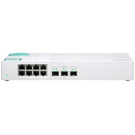 Switch niezarządzalny QNAP QSW-308S - Desktop, 3 x SFP, 8 x LAN 10|100|1000 Mbps