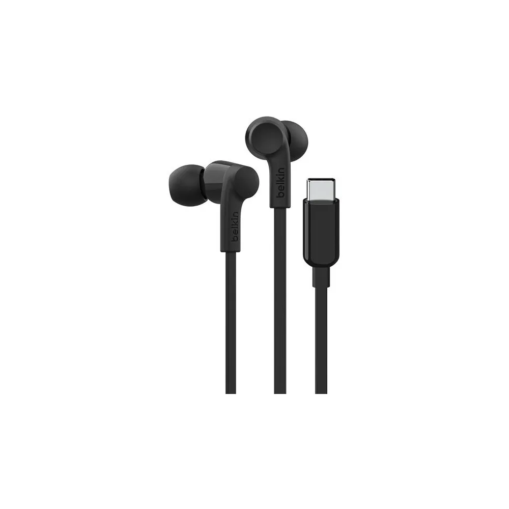 Słuchawki przewodowe Belkin USB-C Wired Earbuds with Adjustable Volume Limiter G3H0002HQBKV2 - USB-C, Czarne