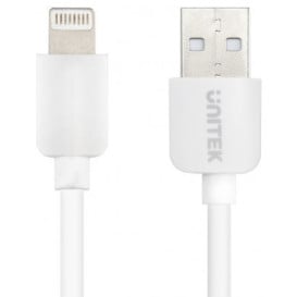 Kabel Unitek USB-A / Lightning C14014CWH - 25 cm, Biały