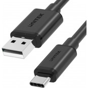 Kabel Unitek USB-A ,  USB-C Y-C481BK - 50 cm, Czarny - zdjęcie 1
