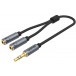 Kabel Unitek miniJack 3,5mm Y-C956ABK - 20 cm, Czarny