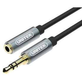 Kabel Unitek miniJack 3,5mm (M) ,  3,5mm (F) Y-C932ABK - zdjęcie poglądowe 1