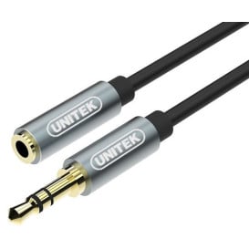 Kabel Unitek miniJack 3,5mm (M) / 3,5mm (F) Y-C932ABK - 1 m, Czarny