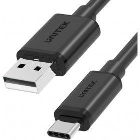 Kabel Unitek USB-A 2.0 ,  USB-C C14067BK - 1,5 m, Czarny - zdjęcie 1
