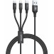 Kabel Unitek USB 3-in-1 microUSB / Lightning / USB-C C14049BK - 1,2 m, Czarny