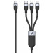 Kabel Unitek USB-C 3-in-1 microUSB / Lightning / USB-C C14101BK-1.5M - 1,5 m, Czarny