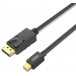 Kabel Unitek mini DisplayPort / DisplayPort M/M Y-C612BK - 3 m, Czarny