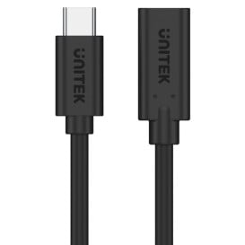 Kabel przedłużacz Unitek USB-C PD 20V/5A 4K C14086BK - 0,5m, 10Gbps, 60Hz, Czarny