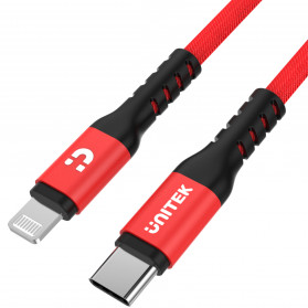 Kabel Unitek Pro Lighning ,  USB-C M, M MFI C14060RD - zdjęcie poglądowe 1