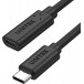 Kabel przedłużacz Unitek USB-C 10Gbps 4K C14086BK-1M - PD 100W, 1 m, Czarny