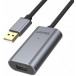 Kabel wzmacniacz sygnału Unitek Premium USB 2.0 AM-AF Y-271 - 5 m, Czarny, Kolor srebrny, ALU