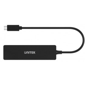 Replikator portów Unitek USB-C 3 x USB 3.1 Gen 1 SD microSD H1108B - 3 porty, Czarny - zdjęcie 2