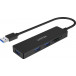 Replikator portów Unitek USB-C 3x USB 3.1 Gen 1 SD/microSD H1108A - Czarny