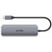 Replikator portów Unitek USB-C 3 x USB 3.1 Gen1 PD 100W SD microSD H1107C - 3 porty, Kolor srebrny, Czarny, Aluminium