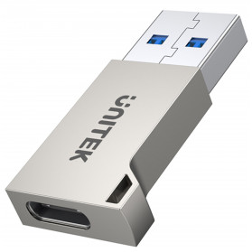 Adapter Unitek USB-A ,  USB-C 3.1 Gen1 A1034NI - Kolor srebrny - zdjęcie 2