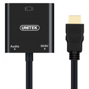 Adapter Unitek HDMI ,  VGA Y-6333 - 17 cm, Czarny - zdjęcie 2