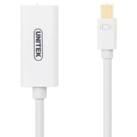 Adapter Unitek mini DisplayPort / HDMI (F) 4K Y-6331 - 20 cm, Biały