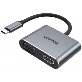 Adapter Unitek USB-C ,  HDMI VGA USB-A i PD 100W D1049A - zdjęcie poglądowe 2