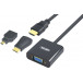 Adapter Unitek mini/micro HDMI / VGA + audio Y-6355 - Czarny