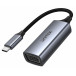 Adapter Unitek USB-C / VGA FullHD V1413A - 15 cm, ALU, Czarny, Kolor srebrny, W oplocie