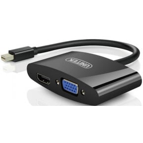 Adapter Unitek mini DisplayPort ,  VGA, HDMI Y-6328BK - zdjęcie poglądowe 1