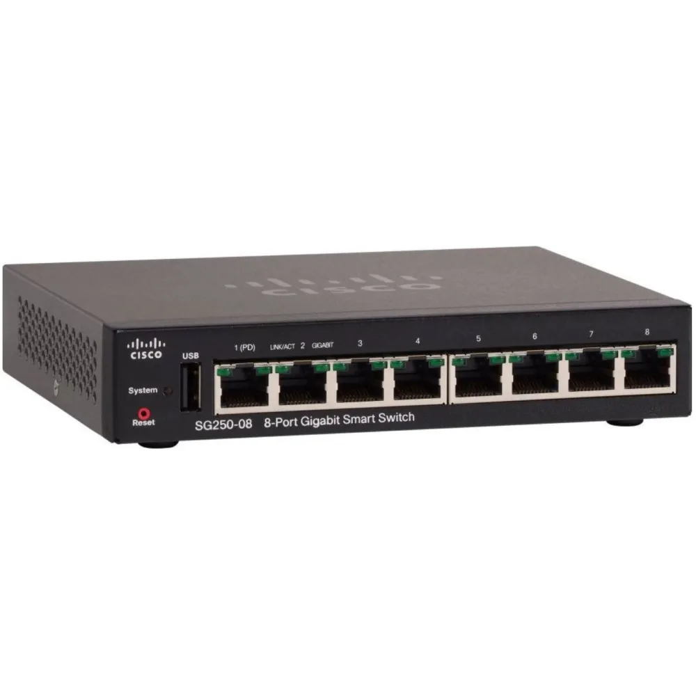 Switch zarządzalny Cisco SG250-08-K9-EU, 8x 10|100|1000Mbps, POE | Sklep ITnes.pl, IT for BUSINESS