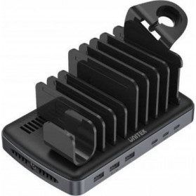 Ładowarka Unitek 3x USB-A 3x USB-C 2.4 A 120W P1207A - 6 portów, Czarna