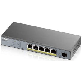 Switch zarządzalny Zyxel GS1350-6HP-EU0101F - 5x 1000Mbps, 1x SFP 1Gbps, POE Long Range 60W