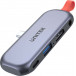 Stacja dokująca Unitek USB-C MOBILE HDMI 4K 3,5mm PD 100W D1070A - Kolor srebrny, Czarna