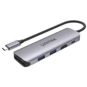 Stacja dokująca Unitek USB-C 2 x USB 3.1 PD 100W SD microSD HDMI H1107D - zdjęcie poglądowe 1