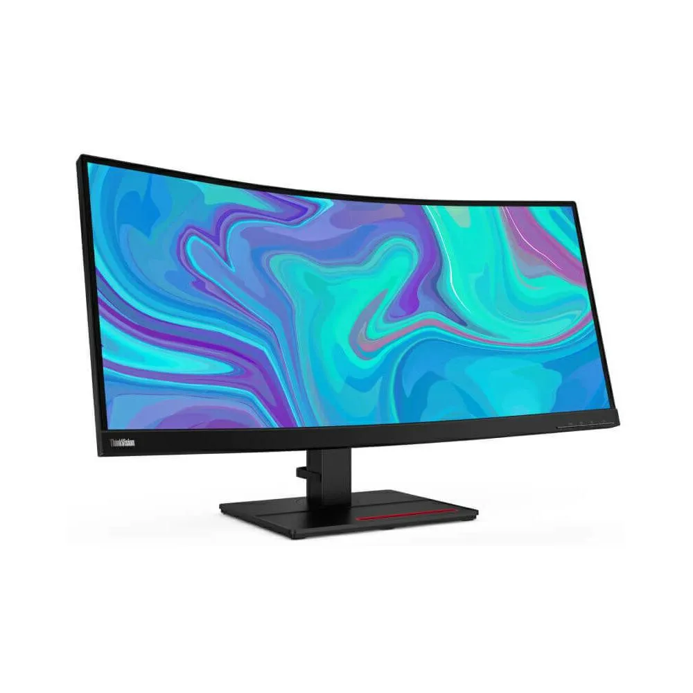 Monitor Lenovo ThinkVision P34w-20 63F2RAT3EU - 34,14"/3440x1440 (UWQHD)/60HzHz/21:9/zakrzywiony/IPS/HDR/6 ms/USB-C/Czarny - zdjęcie
