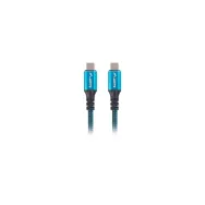 Kabel Lanberg USB-C USB4 CA-CMCM-45CU-0005-BK, 100W, 8K, 60Hz, 50cm, Czarno-niebieski | Sklep ITnes.pl, IT for BUSINESS