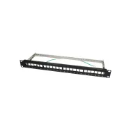 Patchpanel 19" Logilink NK4042 - pusty, 24 porty, 1U, do modułów Keystone, czarny