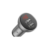 Ładowarka samochodowa Baseus CCBX-0S - 2x USB-A, 4.8A, 24W, Srebrna