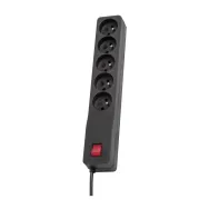 Listwa zasilająca Lestar - 5 gniazd, 3 m, Czarna - ZX 510 G-A K.:CZ 3,0M | Sklep ITnes.pl - IT for BUSINESS