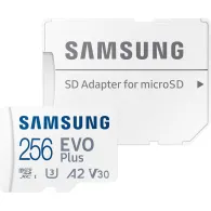 Karta pamięci Samsung EVO Plus microSD 256GB 2024 MB-MC256SA/EU - SD Adapter, UHS-I U3, Odczyt do 160 MB|s