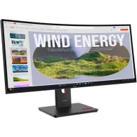 Monitor Lenovo ThinkVision T34WD-40 64AEGAT1EU, 34", 3440x1440 (UWQHD), 48Hz-120Hz, 21:9, zakrzywiony, VA, HDR, 4 ms, USB-C, Cza