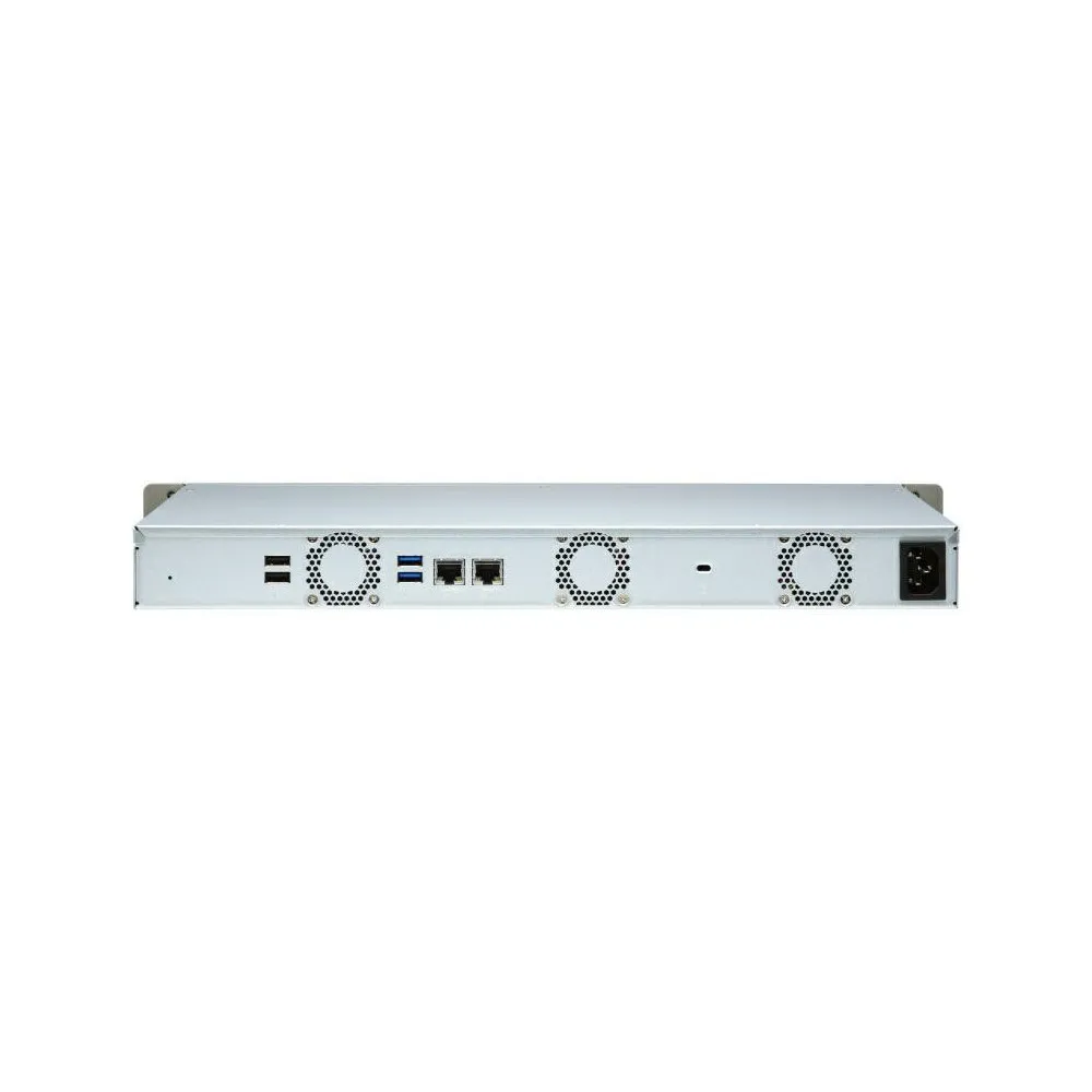 Serwer NAS QNAP Rack TS-451DEU-E01D - Rack (1U)/Intel Celeron J4025/2 GB RAM/1 TB/4 wnęki/hot-swap/3 lata Carry-in - zdjęcie
