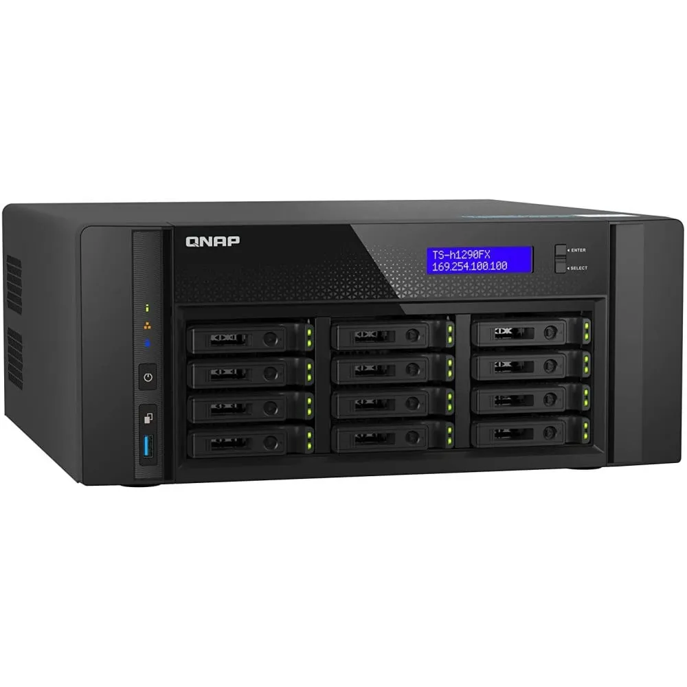 Serwer NAS QNAP Tower TS-H1290FX-7232P-6IJF - Desktop/AMD EPYC 7232P/7252/64 GB RAM/23 TB/12 wnęk - zdjęcie
