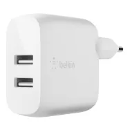 Ładowarka sieciowa Belkin Dual 12W USB-A WCB002VFWH - Biała | Sklep ITnes.pl - IT for BUSINESS