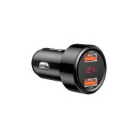 Ładowarka samochodowa Baseus Magic Series Dual QC BS-C20A CCMLC20A-01 - 2x USB-A, 45W, Quick Charge 3.0, Czarna