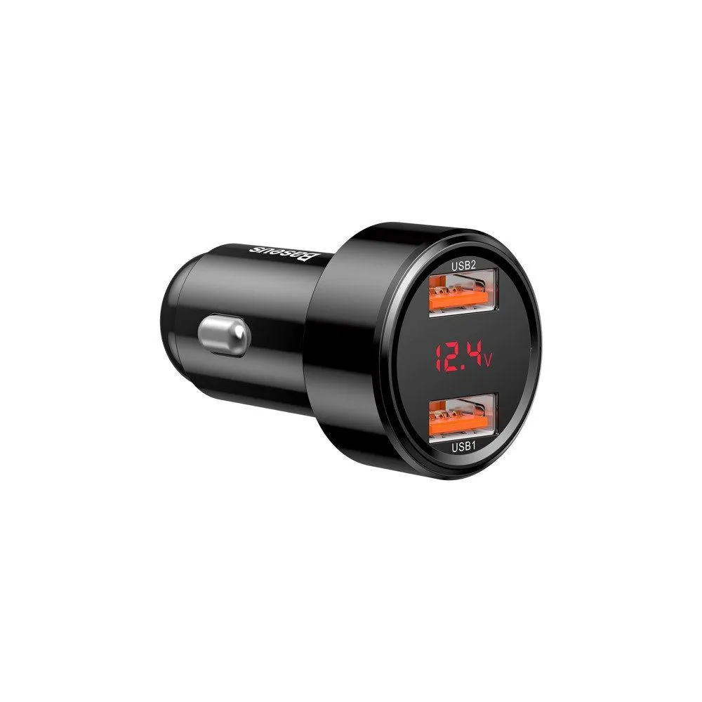 Ładowarka samochodowa Baseus Magic Series Dual QC BS-C20A CCMLC20A-01 - 2x USB-A, 45W, Quick Charge 3.0, Czarna