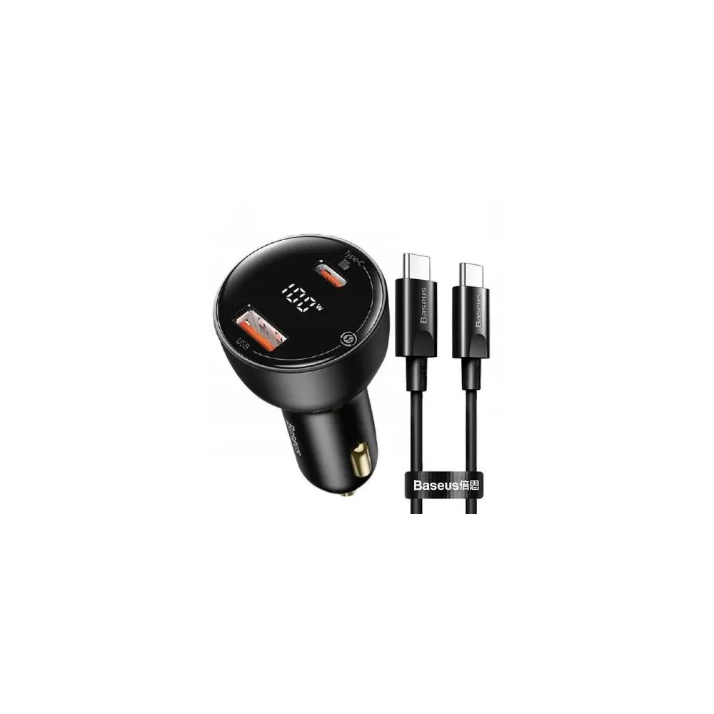 Ładowarka samochodowa Baseus Superme 100W TZCCZX-01 - USB-A, USB-C, QC 3.0, PD 3.0, Czarna