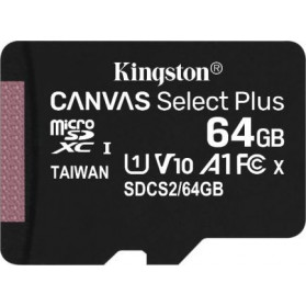 Karta pamięci Kingston microSD 64GB Canvas Select Plus 100MB/s SDCS2/64GBSP - Czarna