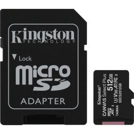 Karta pamięci Kingston microSD 512GB Canvas Select Plus 100/85MB/s + SD Adapter SDCS2/512GB - Czarna