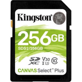 Karta pamięci Kingston SD 256GB Canvas Select Plus R100MB/s SDS2/256GB - Czarna