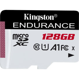 Karta pamięci Kingston microSD 128GB Endurance 95/45MB/s C10 A1 UHS-I SDCE/128GB - Czarna, Biała