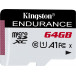 Karta pamięci Kingston microSD 64GB Endurance 95/30MB/s C10 A1 UHS-I SDCE/64GB - Czarna, Biała