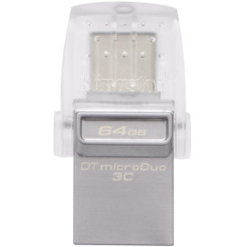 Pendrive Kingston DataTraveler Duo 64GB 3C USB 3.0 DTDUO3C/64GB - Kolor srebrny