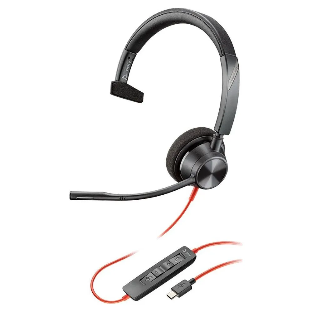 Słuchawki nauszne Plantronics/PolyBlackwire 3310 BW3310 USB-C 213929-01 - Czarne | Sklep ITnes.pl - IT for BUSINESS